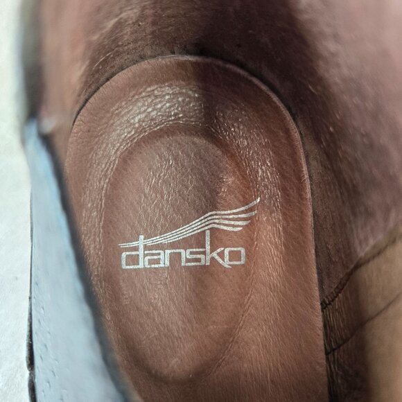 Dansko Ankle Boots Gray Leather Preppy Minimalist Western Chelsea Comfort Bootie - Picture 11 of 13